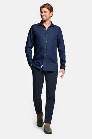 Davis * The Denim Shirt dark blue men's denim shirt | MR MARVIS