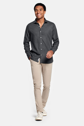 James * The Denim Shirt dark grey men's denim shirt | MR MARVIS