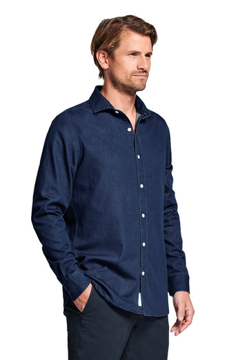 Davis * The Denim Shirt dark blue men's denim shirt | MR MARVIS
