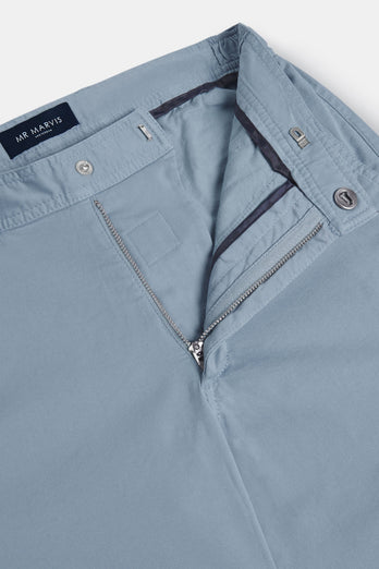 Antarctics * The Longs grey blue stretch cotton men's trousers | MR MARVIS