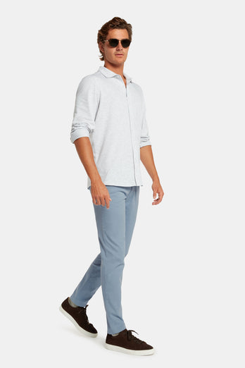 Antarctics * The Longs grey blue stretch cotton men's trousers | MR MARVIS