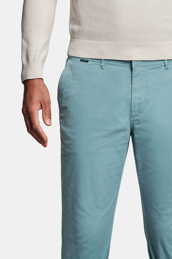 Astons * The Longs blue green stretch cotton men's trousers | MR MARVIS