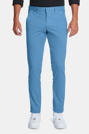 Boulevards * The Longs mid blue stretch cotton men's trousers | MR MARVIS