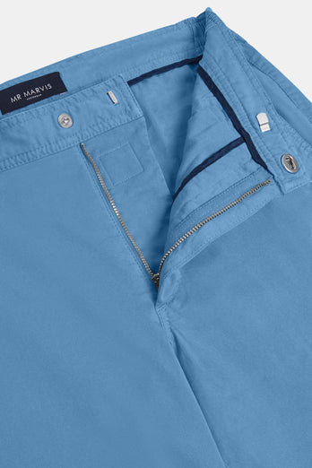 Boulevards * The Longs mid blue stretch cotton men's trousers | MR MARVIS
