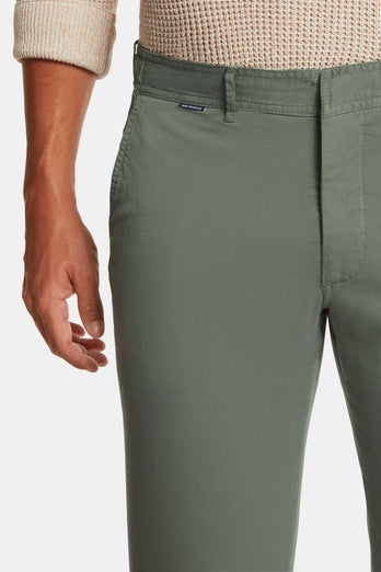 Defenders * The Longs green stretch cotton men's trousers | MR MARVIS