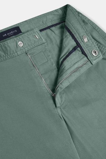 Felsons * The Longs mid green stretch cotton men's trousers | MR MARVIS