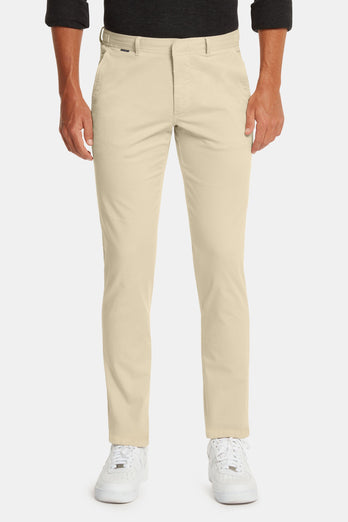 Gazettes * The Longs beige stretch cotton men's trousers | MR MARVIS