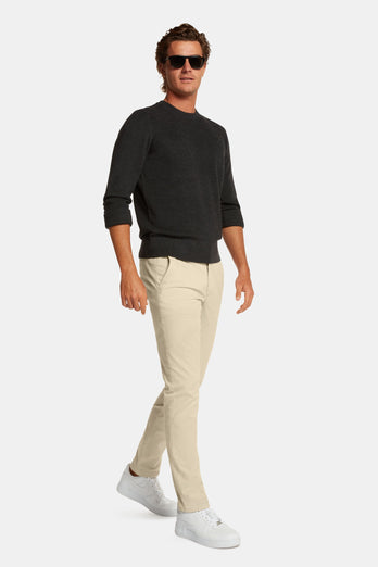 Gazettes * The Longs beige stretch cotton men's trousers | MR MARVIS