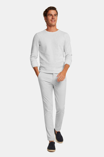Gullwings * The Longs light grey stretch cotton men's trousers | MR MARVIS