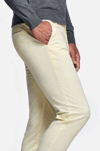 Limoncellos * The Longs light yellow stretch cotton men's trousers | MR MARVIS