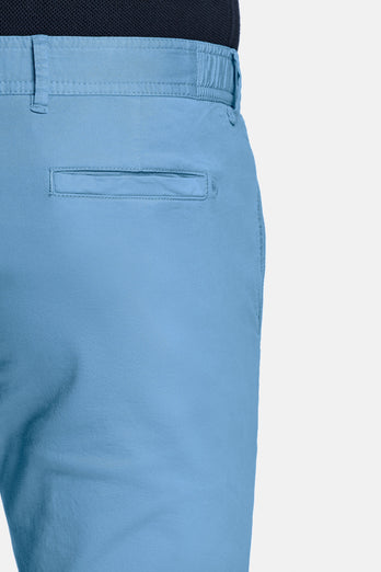 mid blue stretch cotton men's trousers | MR MARVIS