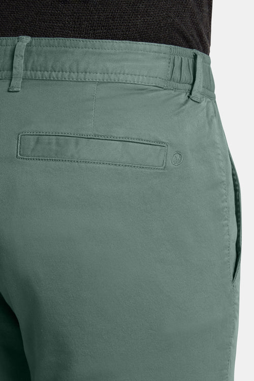 mid green stretch cotton men's trousers | MR MARVIS